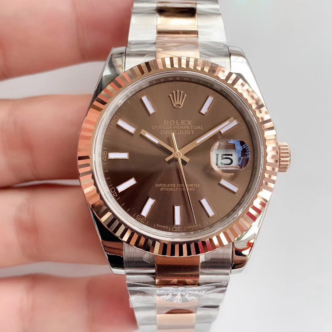 Rolex Replica Datejust 41 mm 126331 Chocolate Index Oyster