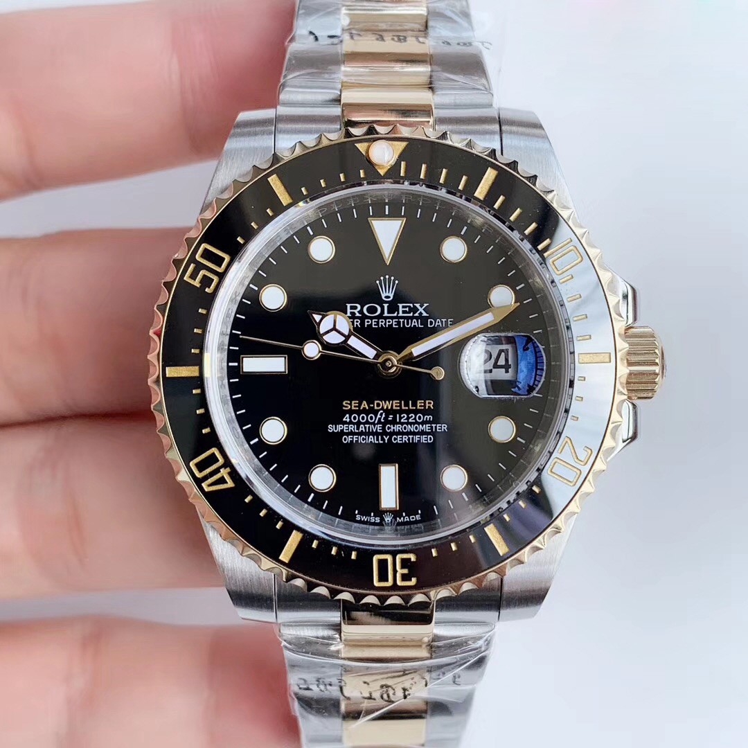 Rolex Replica Sea-Dweller 126603 Neu für Two-Tone Rolesor Baselworld 2019 Black Ceramic AR Factory