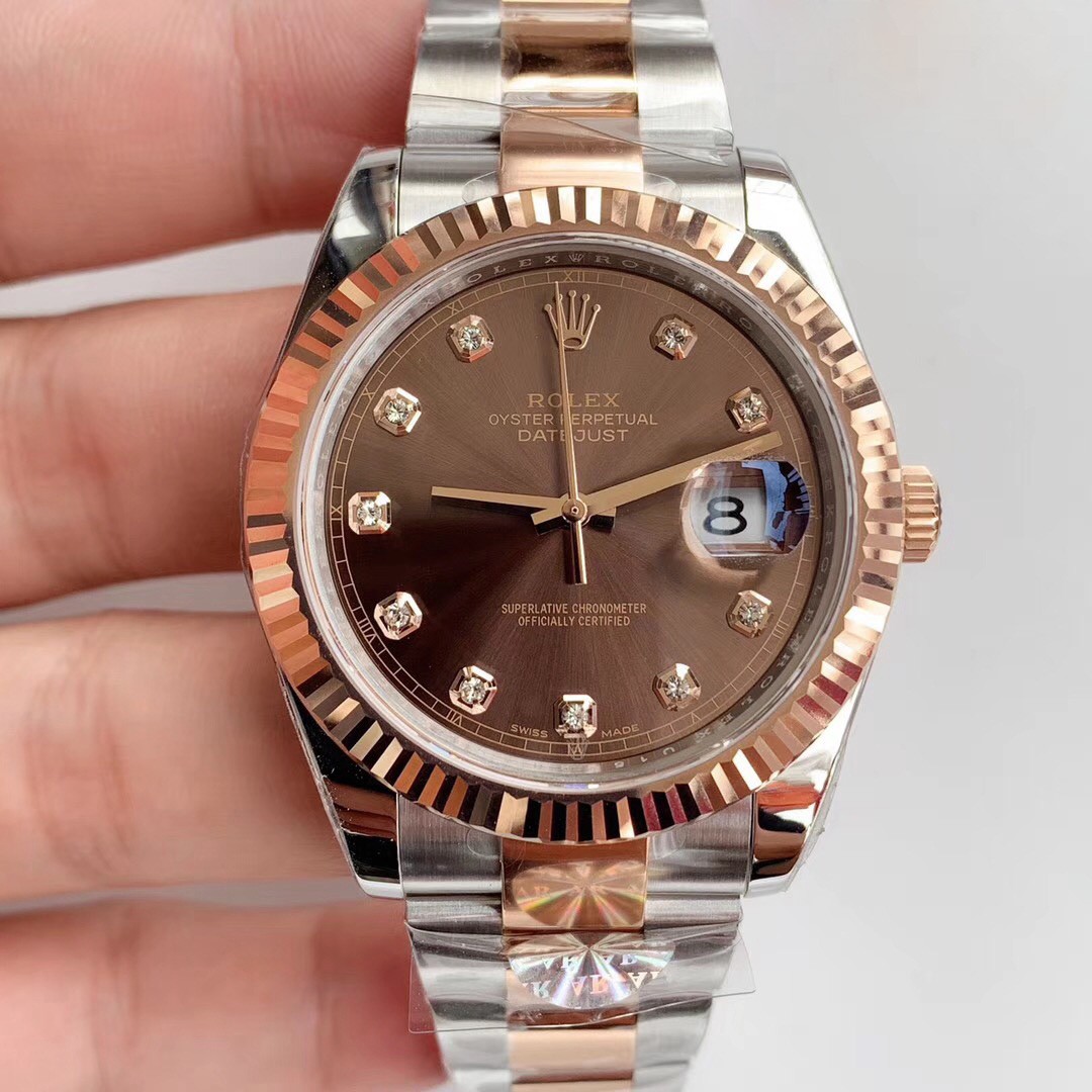 Rolex Replica Datejust 41 mm 126331 Chocolate Index Oyster