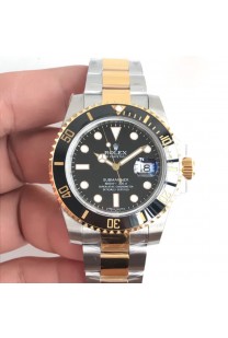 Rolex Replica Submariner Date 116613LN N V5S Gelbgold und Edelstahl, schwarzes Zifferblatt