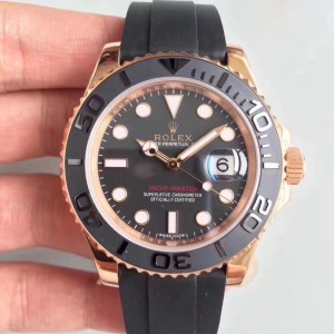 Rolex Replica Yacht-Master 40 116655 AR Roségold mit schwarzem Zifferblatt