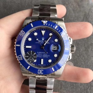 Rolex Replica Submariner Date 116619LB JF Edelstahl Blaues Zifferblatt-2